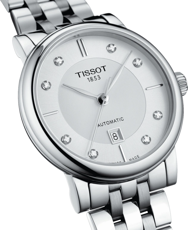 Tissot,Carson 30mm,30mm,Stainless Steel,Silver,Automatic,Date,38hours,T122,T122.207.11.036.00