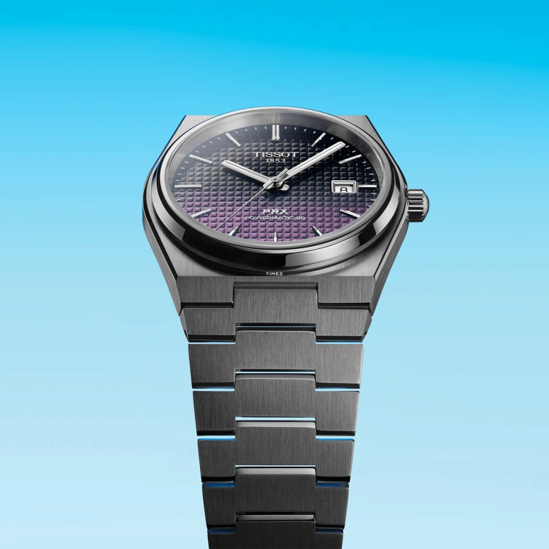 Tissot,PRX 40mm,40mm,Stainless Steel,Dark Blue,Gradient,Automatic,Day,Anti-magnetic,T137,T137.407.11.051.01