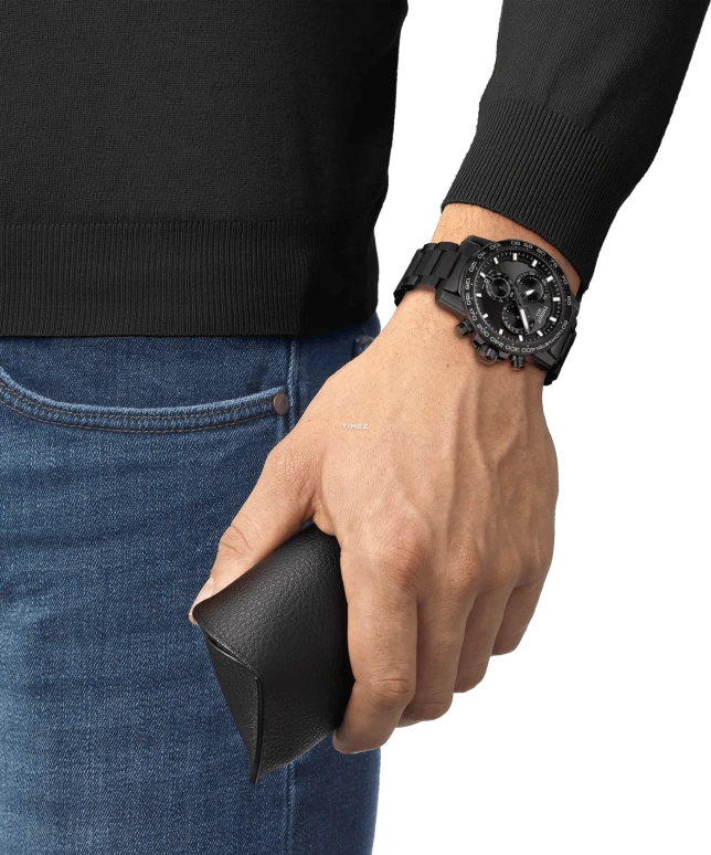 Tissot,Supersport 45.50mm,45.50mm,Stainless Steel,Black,Quartz,Chronograph,Day,T1256173305100