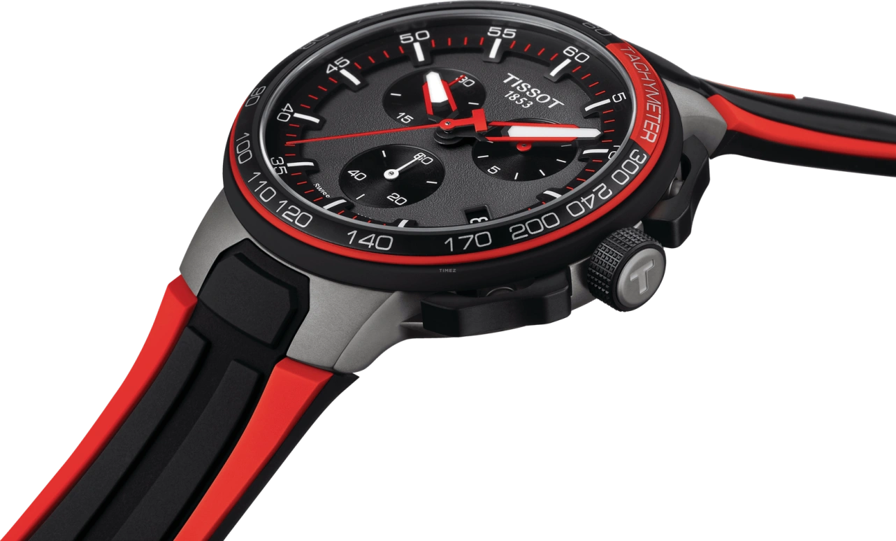 Tissot,T-Race 44.50mm,44.50mm,Carbon,Stainless Steel,Bronze,Quartz,Chronograph,Date,Rattrapante,T111,T111.417.27.441.00
