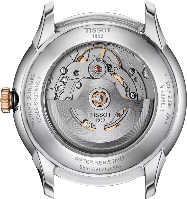 Tissot,Chemin Des Tourelles 39mm,39mm,Stainless Steel,Silver,Automatic,Day,In-house Caliber,T139,T139.807.22.038.00