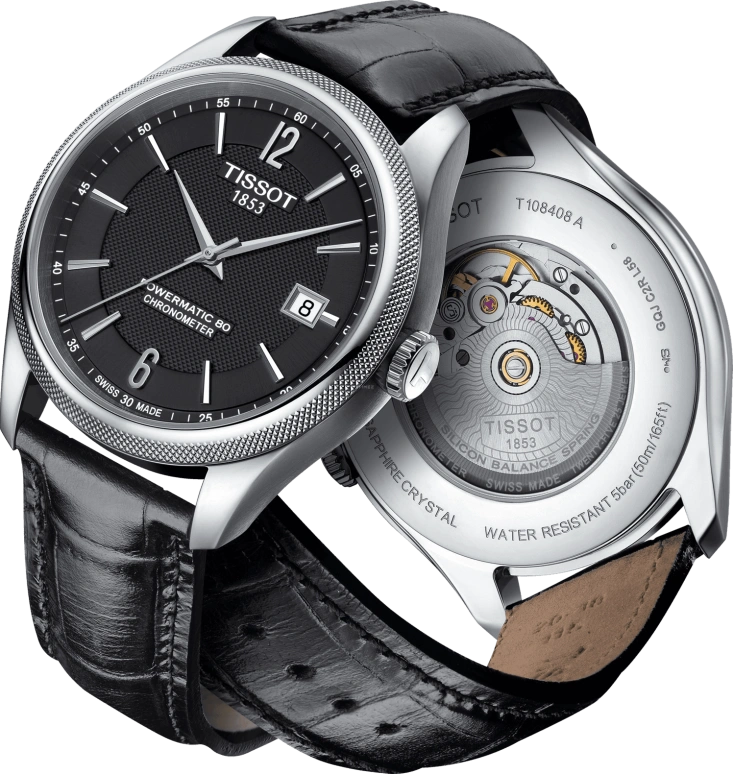 Tissot,Ballade 39mm,39mm,Stainless Steel,Black,Automatic,Date,80hours,T108,T108.408.16.057.00