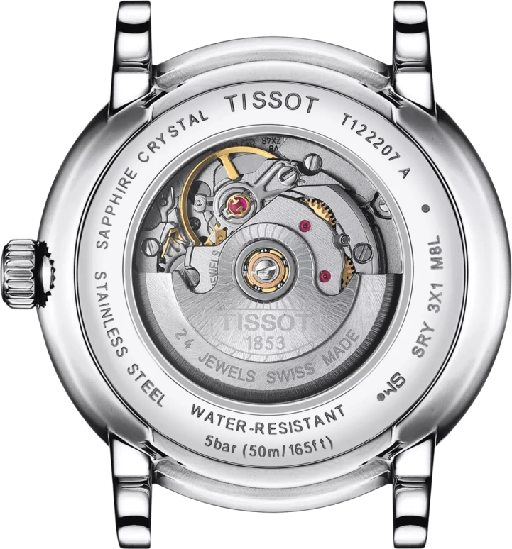 Tissot,Carson 30mm,30mm,Stainless Steel,Silver,Automatic,Day,38hours,T122,T122.207.16.036.01