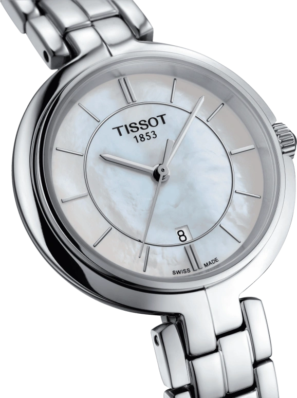 Tissot,Flamingo 30mm,30mm,Stainless Steel,White,Quartz,Date,26280hours,T094,T094.210.11.111.00