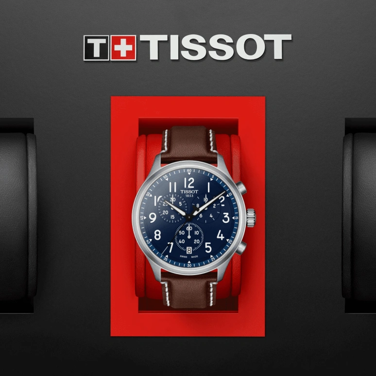 Tissot,XL 45mm,45mm,Stainless Steel,Blue,Quartz,Chronograph,Date,Rattrapante,T116,T116.617.16.042.00