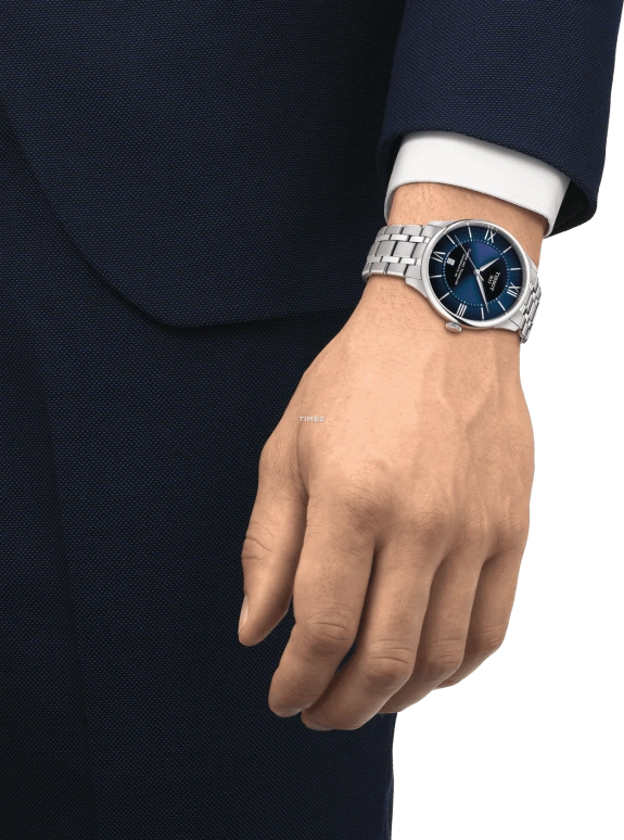 Tissot,Chemin Des Tourelles 42mm,42mm,Stainless Steel,Blue,Automatic,Day,In-house Caliber,T139,T139.407.11.048.00