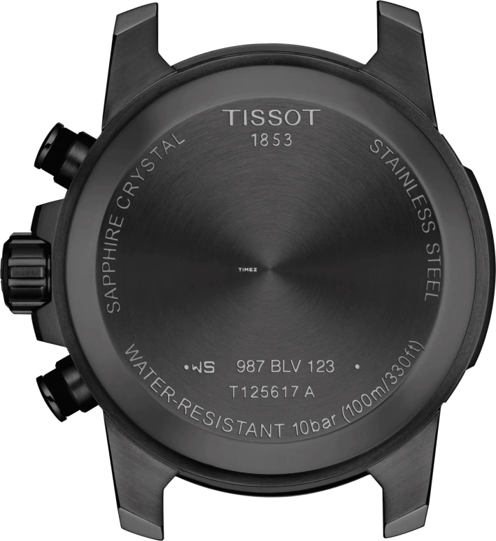 Tissot,Supersport 45.50mm,45.50mm,Stainless Steel,Black,Quartz,Chronograph,Day,T1256173305100