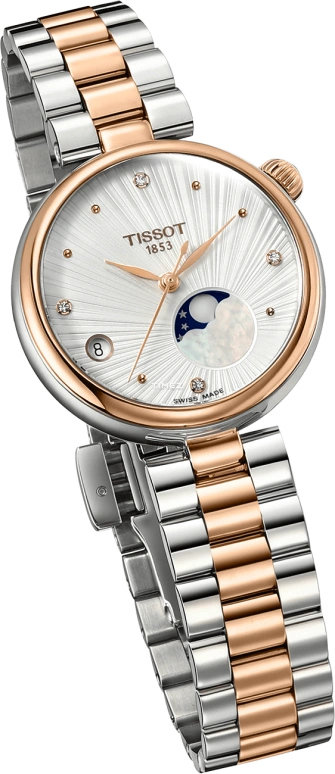 Tissot,Bellissima 29.60mm,29.60mm,Stainless Steel,Silver,Quartz,Moonphase,Day,T152,T152.223.22.036.00