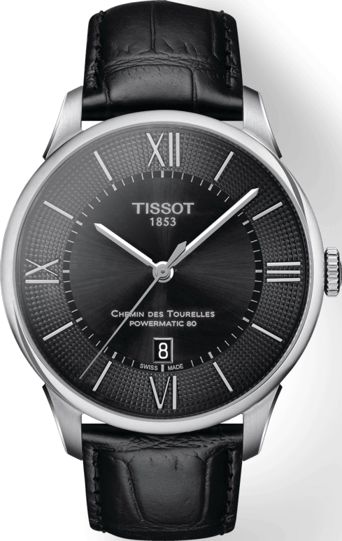 Tissot,Chemin Des Tourelles 42mm,42mm,Stainless Steel,Black,Automatic,Day,80hours,T099,T099.407.16.058.00