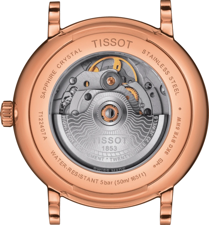 Tissot,Carson 40mm,40mm,Stainless Steel,Silver,Automatic,Day,80hours,T122,T122.407.36.031.00