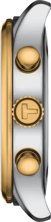 Tissot,XL 45mm,45mm,Stainless Steel,Champagne,Quartz,Chronograph,Date,Rattrapante,T116,T116.617.22.021.00