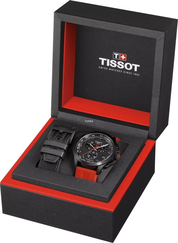 Tissot,T-Race 45mm,45mm,Stainless Steel,Black,Quartz,Chronograph,Day,T135,T135.417.37.051.04