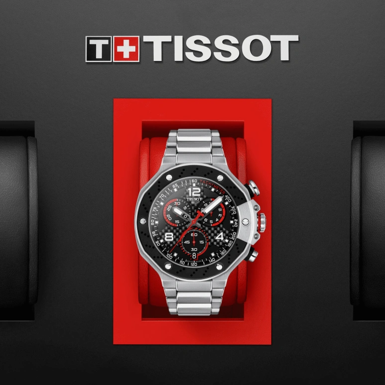 Tissot,T-Race 45mm,45mm,Aluminium,Stainless Steel,Black,Quartz,Chronograph,Day,T141,T141.417.11.057.00