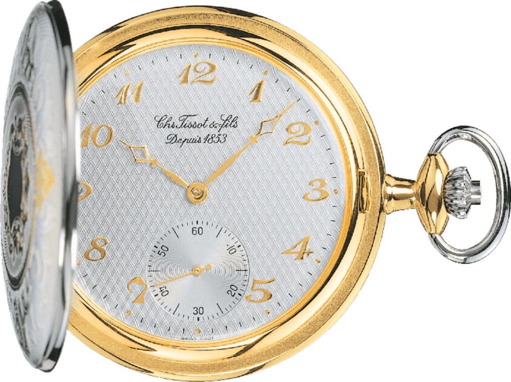 Tissot,T-Pocket 50mm,50mm,Brass,Silver,Handwound,46hours,Mineral,T83,T83.8.450.82