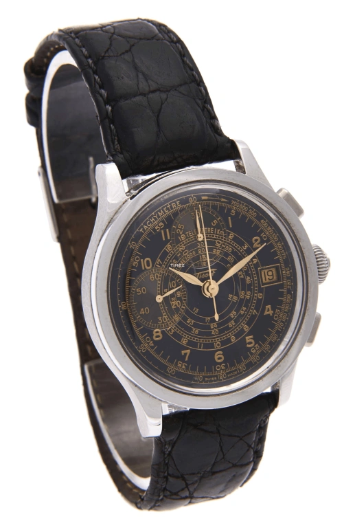 Tissot,Heritage 40mm,40mm,Stainless Steel,Black,Handwound,Chronograph,Day,T66,T66.1.428.52