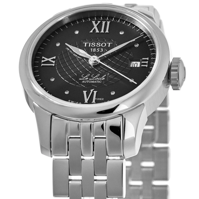 Tissot,T-Classic 25.30mm,25.30mm,Stainless Steel,Black,Automatic,Day,38hours,T41,T41.1.183.56