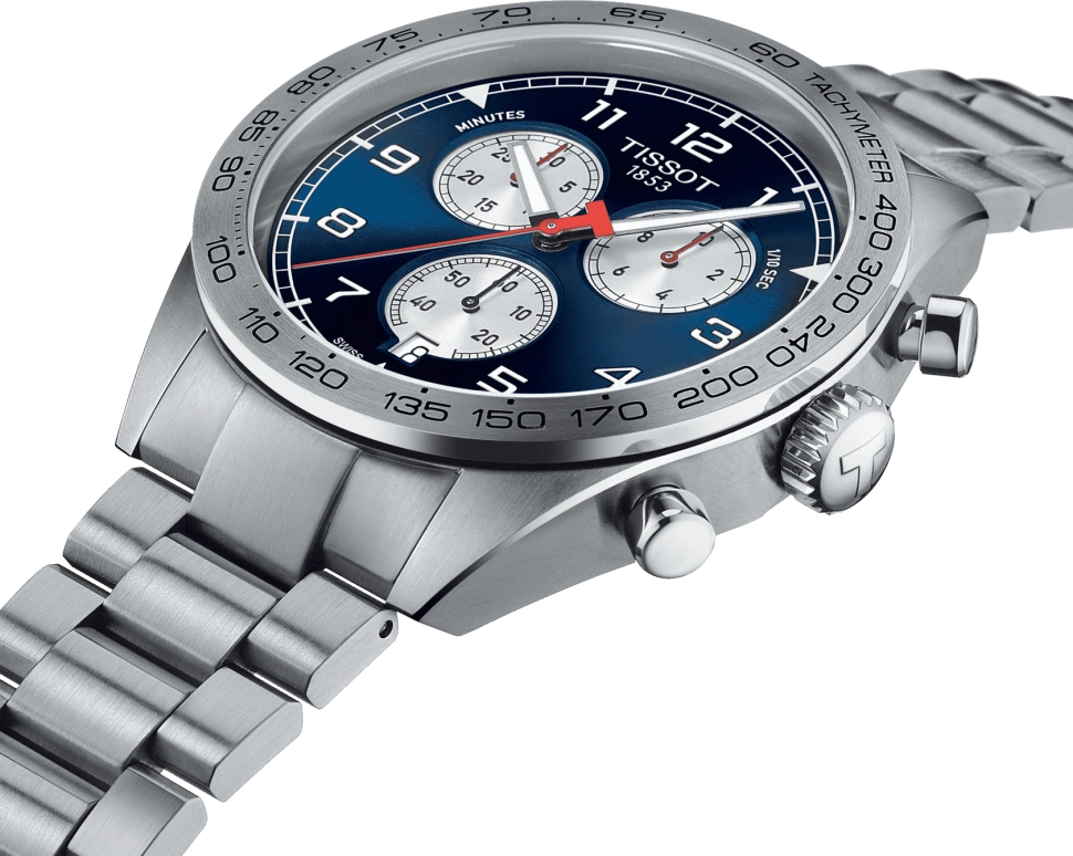 Tissot,PRS 516 45mm,45mm,Stainless Steel,Blue,Quartz,Chronograph,Day,T131,T131.617.11.042.00
