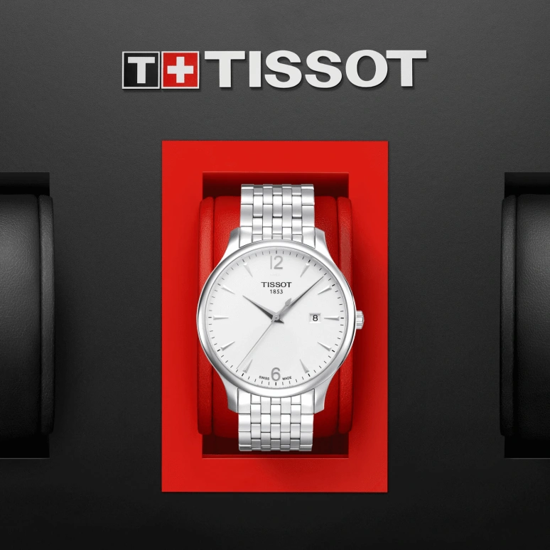 Tissot,Tradition 42mm,42mm,Stainless Steel,White,Quartz,Chronograph,Date,T063,T063.610.11.037.00