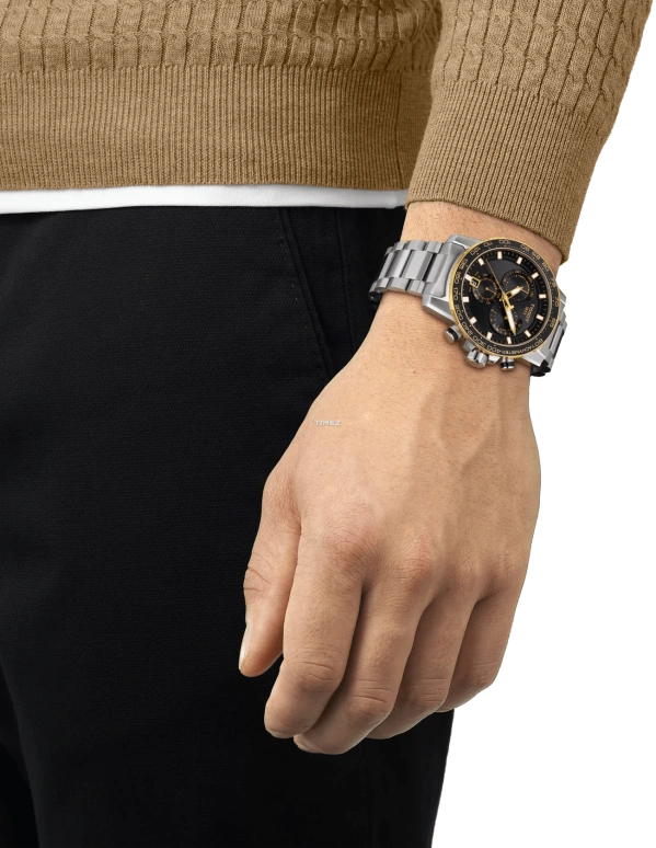 Tissot,Supersport 45.50mm,45.50mm,Stainless Steel,Black,Quartz,Chronograph,Day,T1256172105100