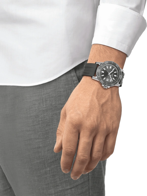 Tissot,Supersport 44mm,44mm,Aluminium,Stainless Steel,Grey,Quartz,Day,Sapphire,Crystal Glass,T125,T125.610.17.081.00