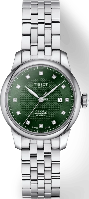 Tissot,Le Locle 29mm,29mm,Stainless Steel,Green,Automatic,Day,In-house Caliber,T006,T006.207.11.096.00