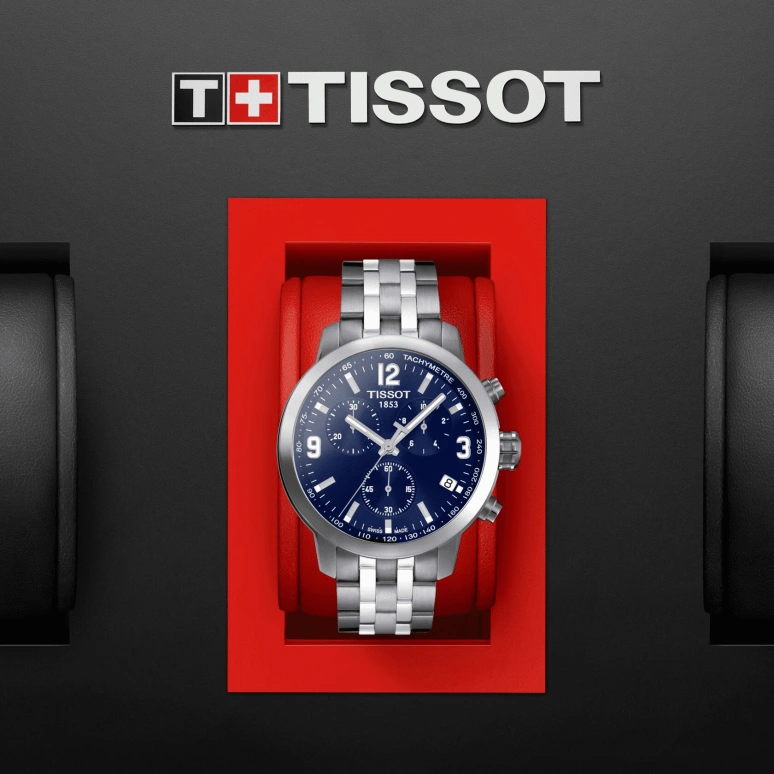 Tissot,PRC 200 42mm,42mm,Stainless Steel,Blue,Quartz,Chronograph,Date,Rattrapante,T055,T055.417.11.047.00