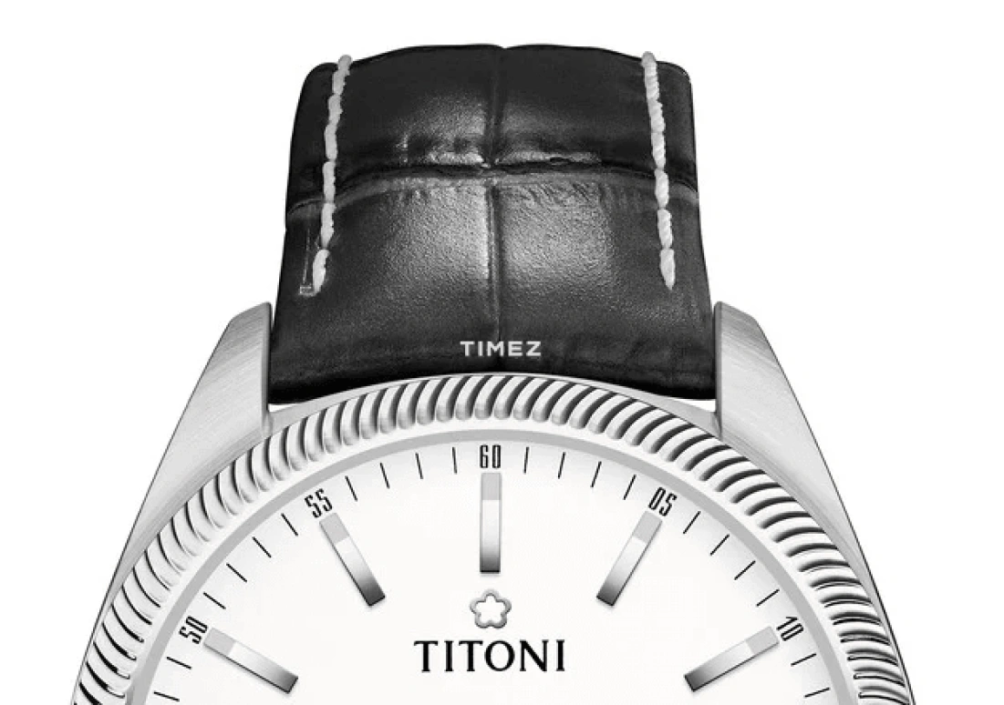 Titoni,COSMO 41mm,41mm,Stainless Steel,White,Automatic,Day,Sapphire,Crystal Glass,878 S,878 S-ST-606