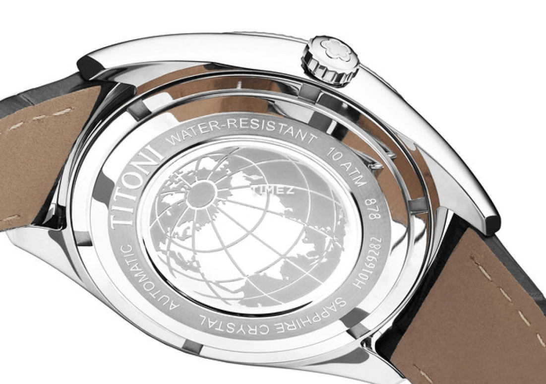 Titoni,COSMO 41mm,41mm,Stainless Steel,White,Automatic,Day,Sapphire,Crystal Glass,878 S,878 S-ST-606