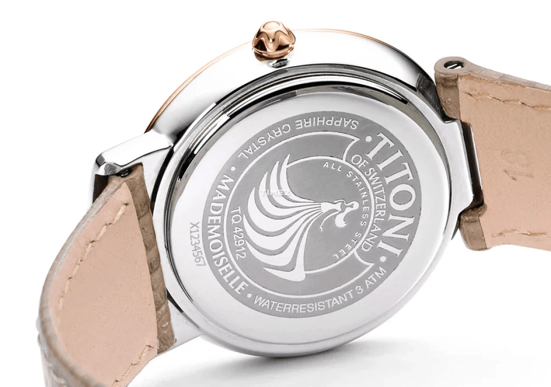 Titoni,MADEMOISELLE BY TITONI 32mm,32mm,Stainless Steel,Silver,Quartz,Sapphire,Crystal Glass,Round,TQ 42912 SRG,TQ 42912 SRG-ST-590