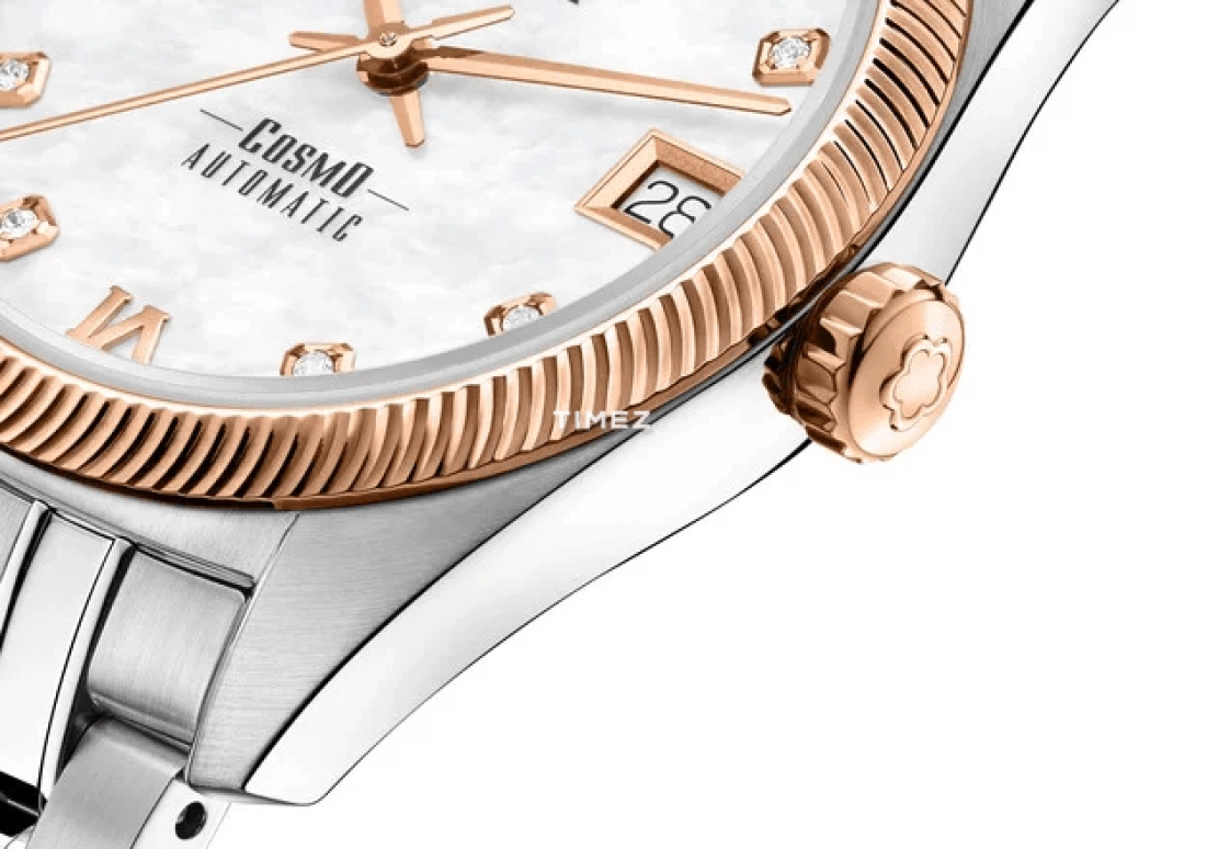 Titoni,COSMO 33.50mm,33.50mm,Stainless Steel,White,Automatic,Day,Sapphire,Crystal Glass,828 SRG,828 SRG-652