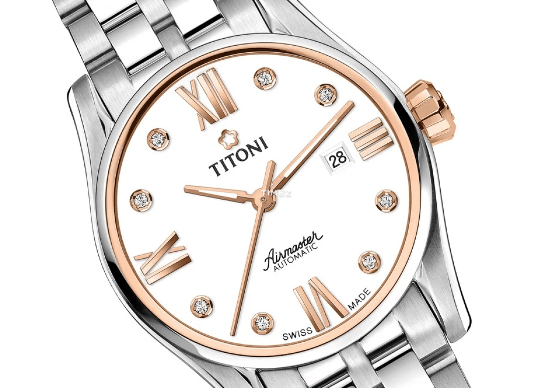 Titoni,AIRMASTER 29mm,29mm,Stainless Steel,Silver,Automatic,Day,Sapphire,Crystal Glass,23908 SRG,23908 SRG-616