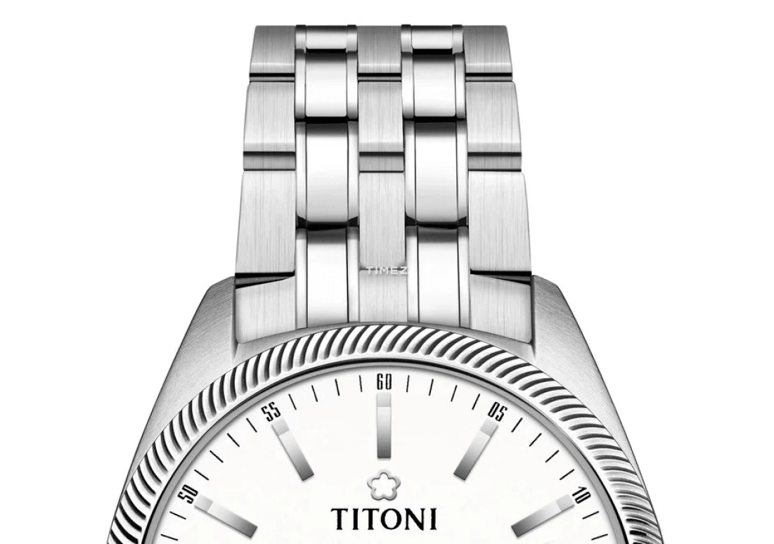 Titoni,COSMO 33.50mm,33.50mm,Stainless Steel,Silver,Automatic,Day,Sapphire,Crystal Glass,828 S,828 S-606