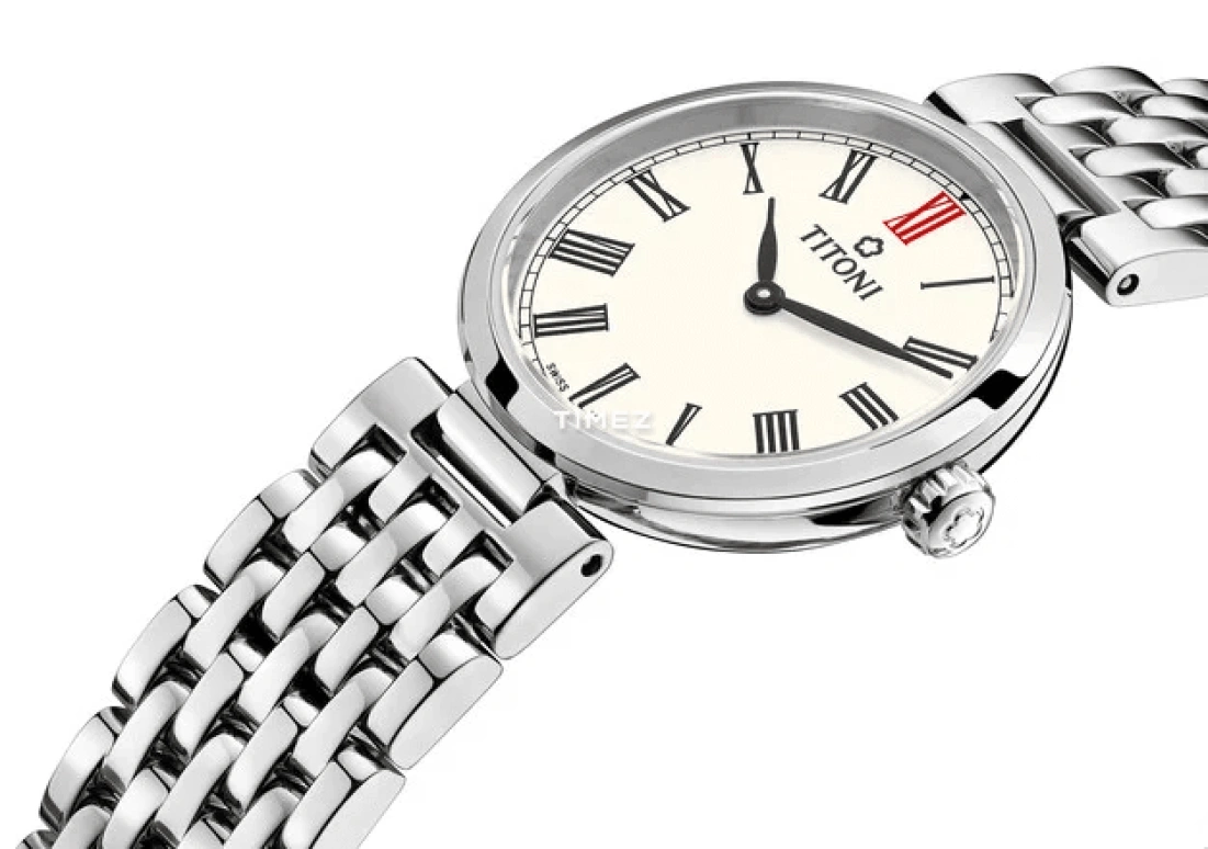 Titoni,SLENDERLINE 25.50mm,25.50mm,Stainless Steel,Silver,Quartz,Sapphire,Crystal Glass,Round,TQ 42718 S,TQ 42718 S-608