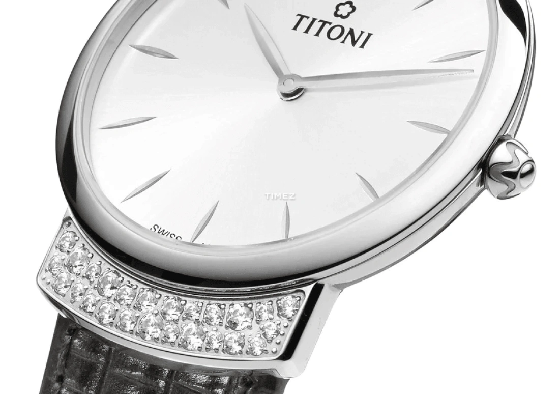 Titoni,MADEMOISELLE BY TITONI 32mm,32mm,Stainless Steel,Silver,Quartz,Sapphire,Crystal Glass,Round,TQ 42912 S,TQ 42912 S-ST-590