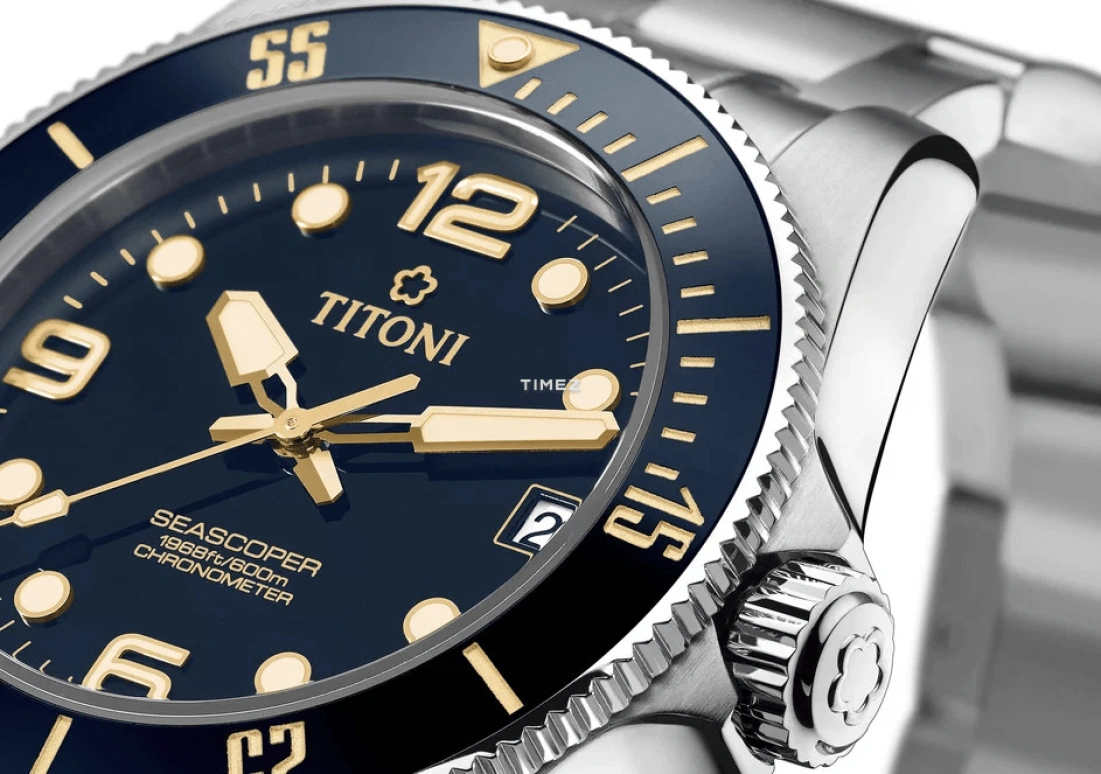 Titoni,SEASCOPER 42mm,42mm,Stainless Steel,Dark Blue,Automatic,Day,In-house Caliber,83600 S,83600 S-BO-255
