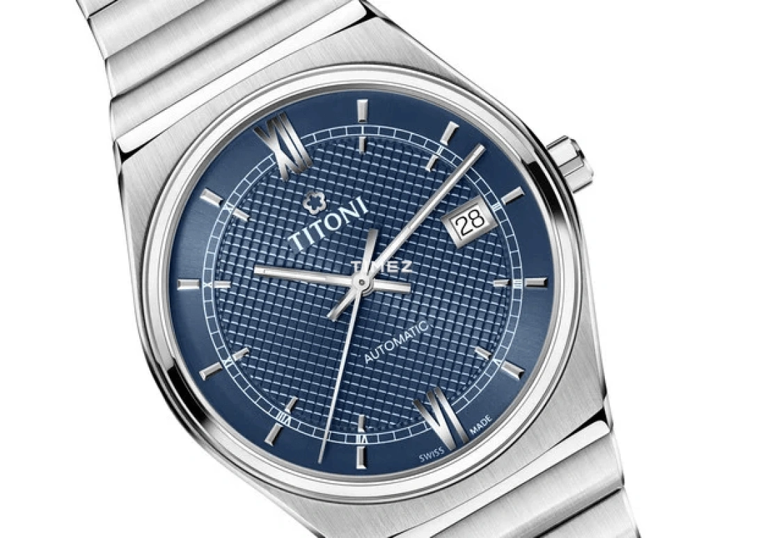 Titoni,IMPETUS 39.50mm,39.50mm,Stainless Steel,Blue,Automatic,Day,Sapphire,Crystal Glass,83751 S,83751 S-628