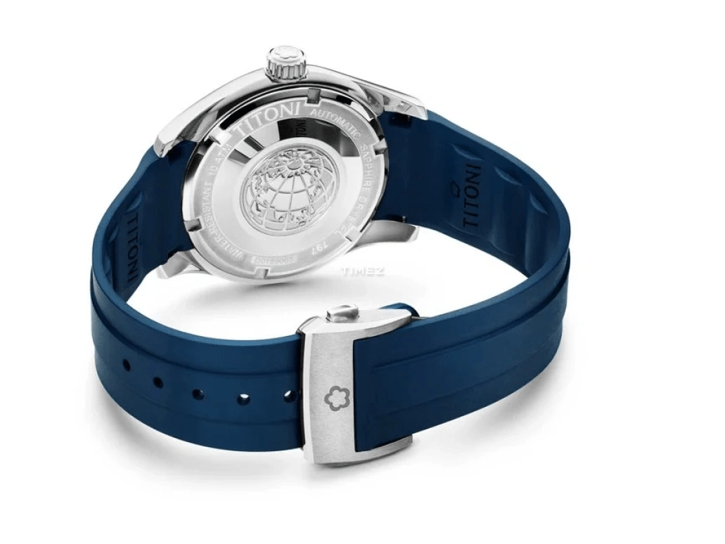 Titoni,COSMO 40mm,40mm,Stainless Steel,Blue,Automatic,Date,Day,797 S,797 S-RBL-696