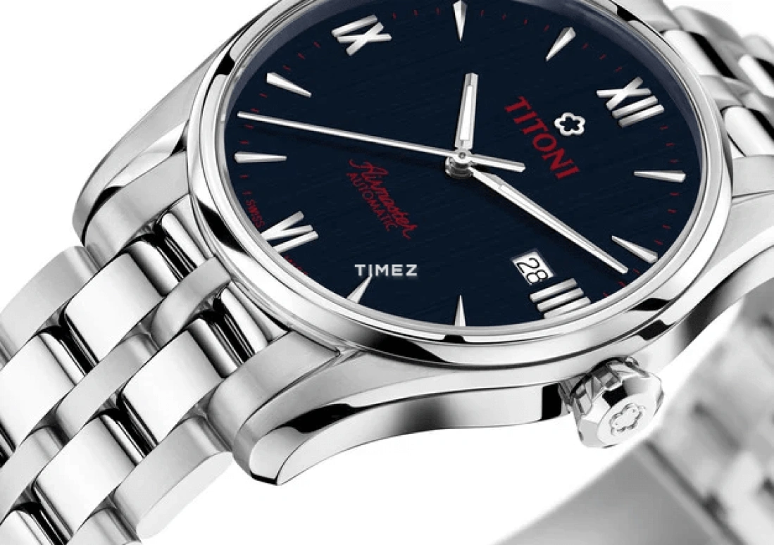 Titoni,AIRMASTER 40mm,40mm,Stainless Steel,Dark Blue,Automatic,Day,Sapphire,Crystal Glass,83908 S,83908 S-690