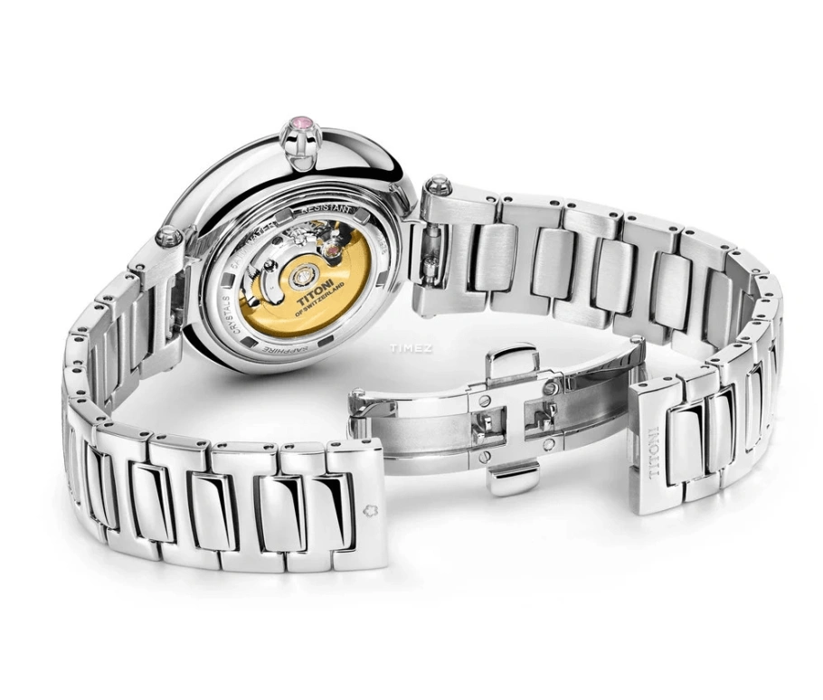 Titoni,MISS LOVELY 33.50mm,33.50mm,Stainless Steel,Blue,Automatic,Sapphire,Round,23978 SRG,23978 SRG-726
