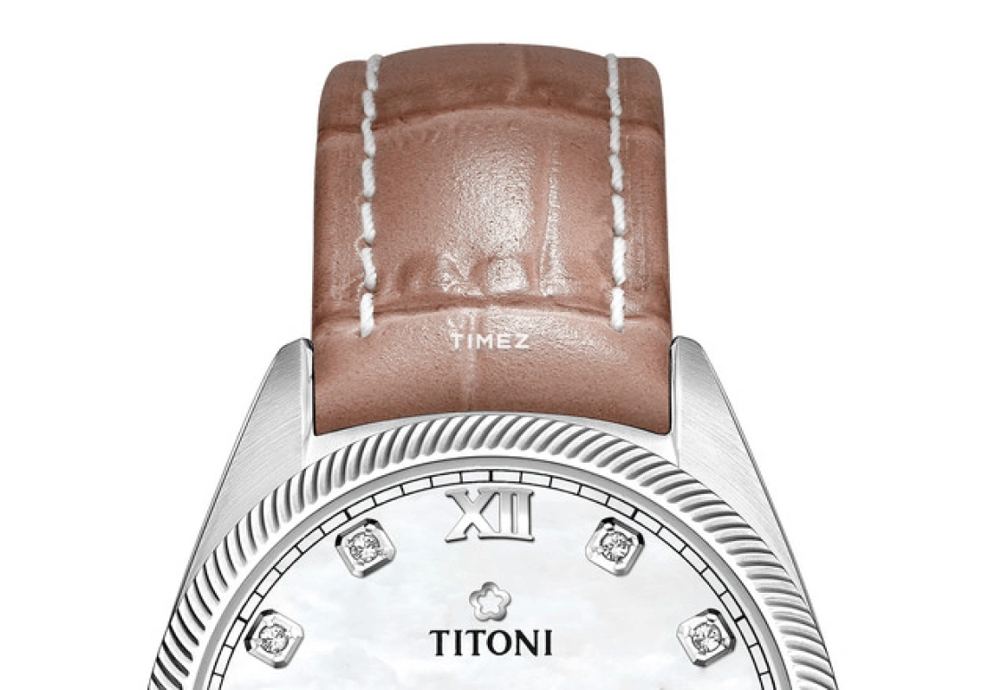 Titoni,COSMO 30mm,30mm,Stainless Steel,Silver,Automatic,Day,Sapphire,Crystal Glass,818 S,818 S-ST-652