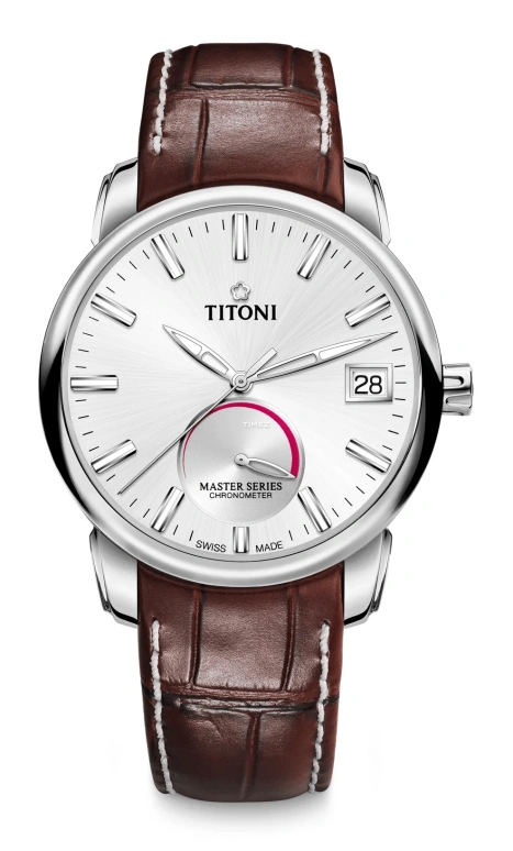 Titoni,MASTER 41mm,41mm,Stainless Steel,Silver,Automatic,Day,Power Reserve Indicator,94388 S,94388 S-ST-578
