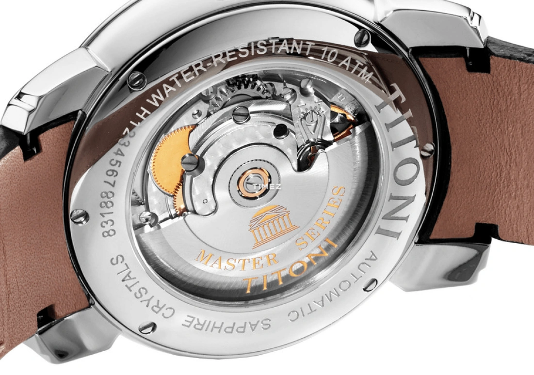 Titoni,MASTER 41mm,41mm,Stainless Steel,Brown,Black,Automatic,Day,Sapphire,Crystal Glass,83188 S,83188 S-ST-662