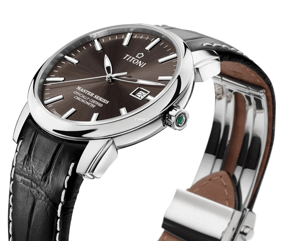 Titoni,MASTER 41mm,41mm,Stainless Steel,Smoky Coal,Automatic,Day,Sapphire,Glass,83188 S,83188 S-ST-576