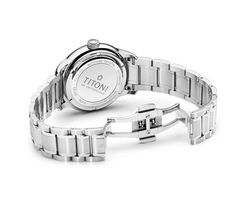 Titoni,AIRMASTER 40mm,40mm,Stainless Steel,Silver,Automatic,Day,Sapphire,Crystal Glass,83733 S,83733 S-561