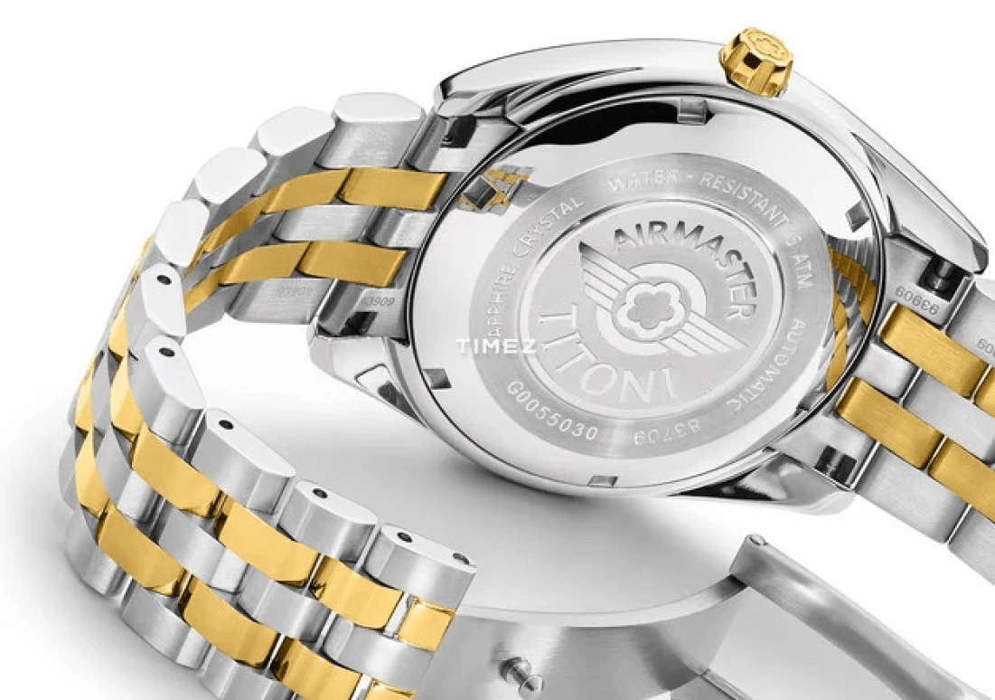 Titoni,AIRMASTER 40mm,40mm,Stainless Steel,Silver,Automatic,Day,Sapphire,Crystal Glass,83709 SY,83709 SY-500