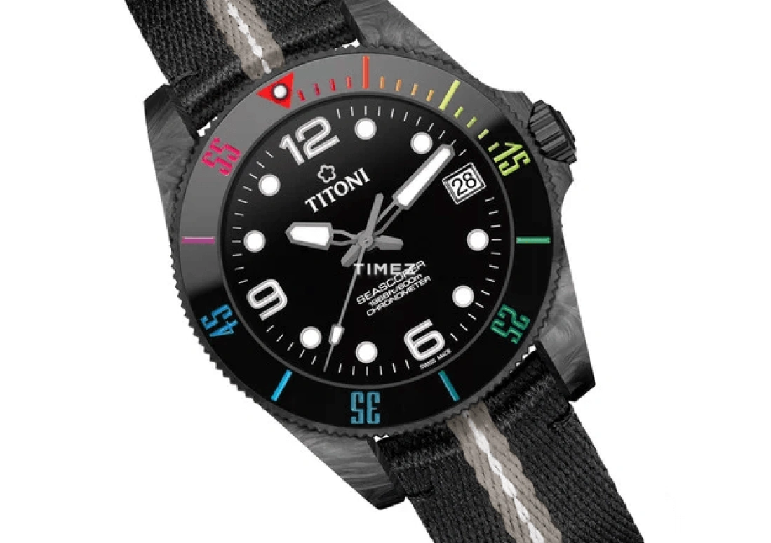 Titoni,SEASCOPER 42mm,42mm,Carbon,Ceramic,Black,Automatic,Day,Sapphire,Crystal Glass,83600 CRA,83600 CRA-T1-256