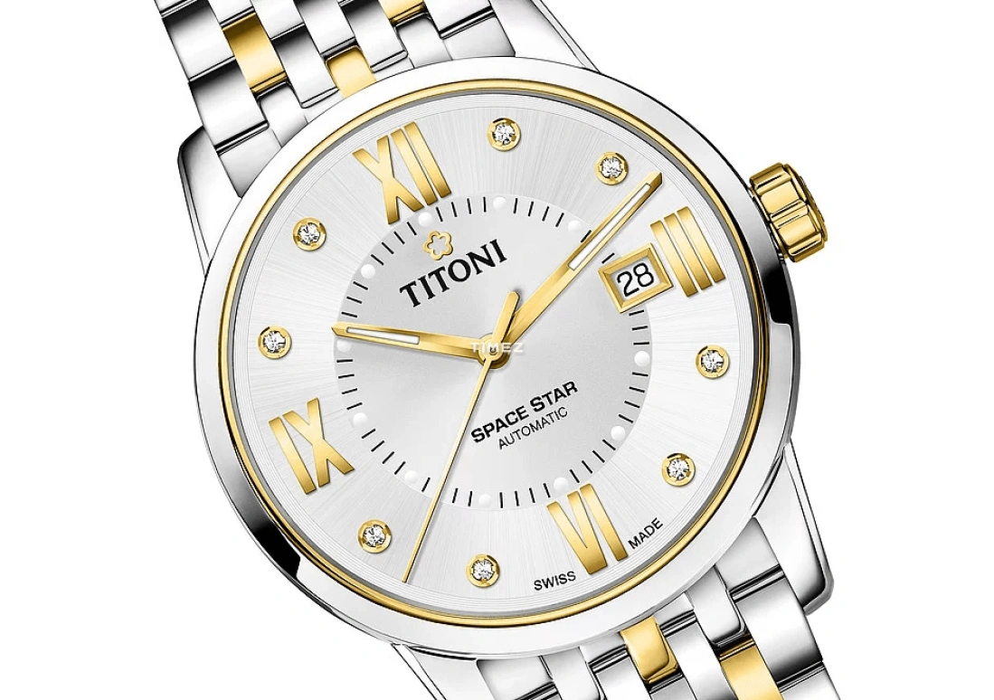 Titoni,SPACE STAR 40mm,40mm,Stainless Steel,Silver,Automatic,Day,Sapphire,Crystal Glass,83538 SY,83538 SY-099