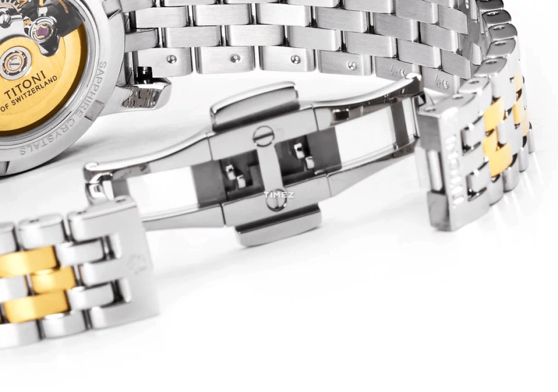 Titoni,SPACE STAR 28mm,28mm,Stainless Steel,Silver,Automatic,Day,Sapphire,Crystal Glass,23538 SY,23538 SY-099