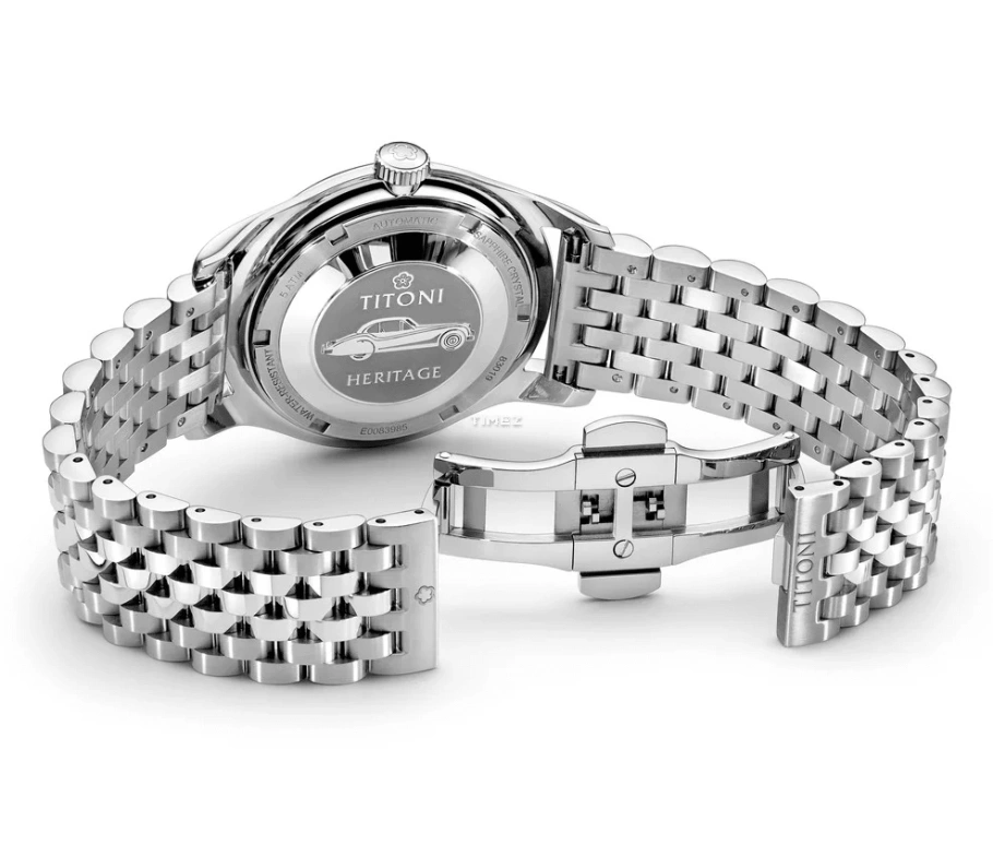 Titoni,HERITAGE 39mm,39mm,Stainless Steel,Silver,Automatic,Sapphire,Glass,Round,83019 S,83019 S-639