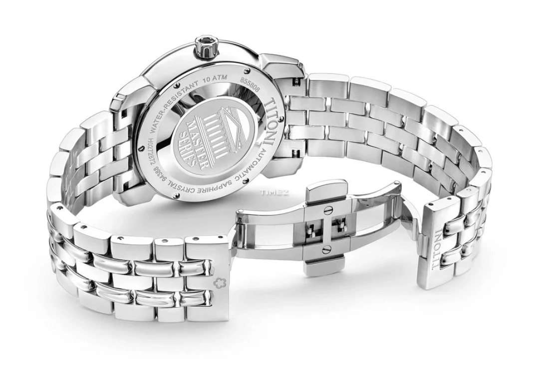 Titoni,MASTER 41mm,41mm,Stainless Steel,Smoky Gray,Automatic,Day,Power Reserve Indicator,94388 S,94388 S-579